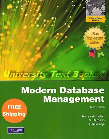 University Text Books: 9781408264317 Modern Database Management 10E By ...